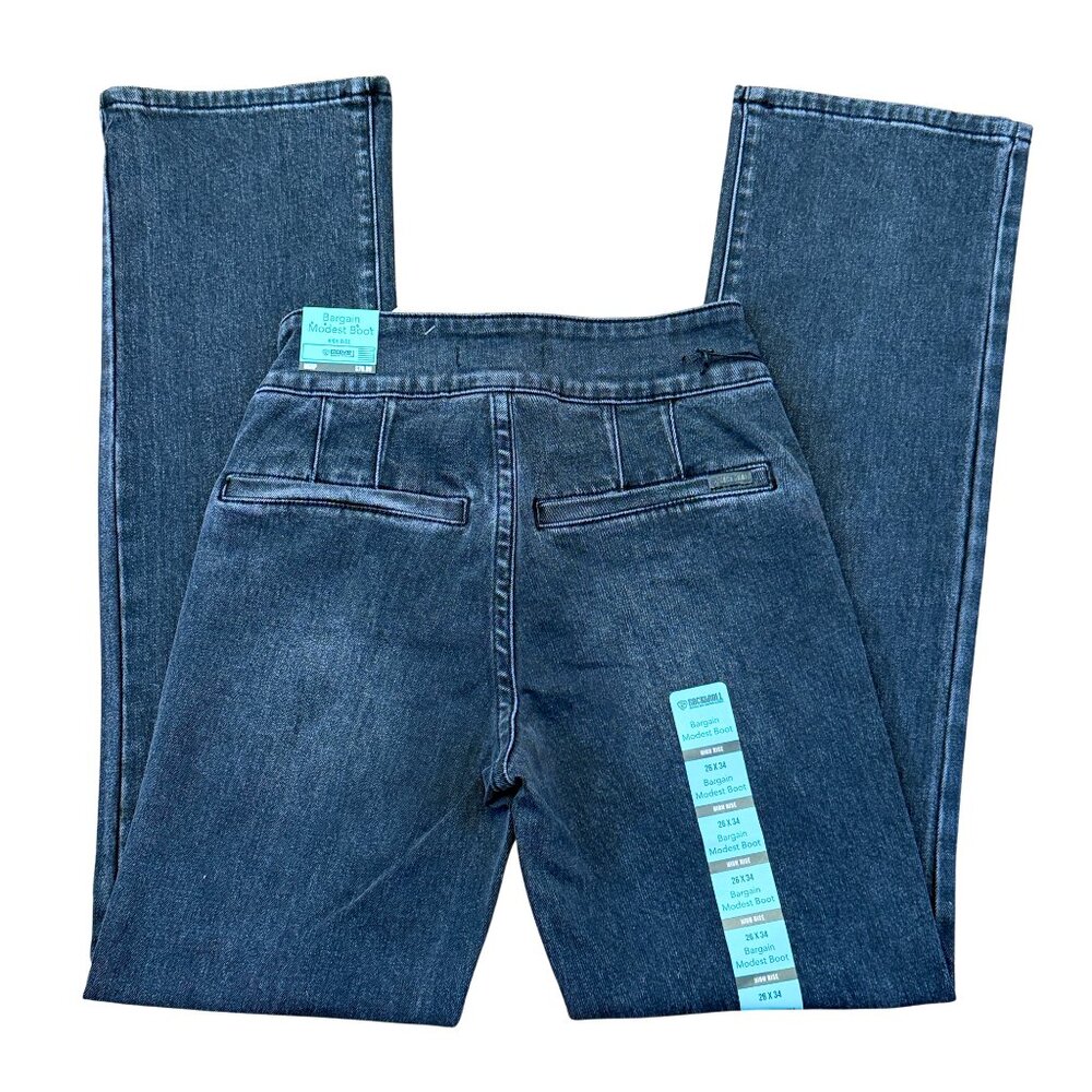 NEW Rock & Roll Denim Highrise Welt Pocket Black Wash Bootcut Jeans – Size 26x3 - Picture 6 of 8